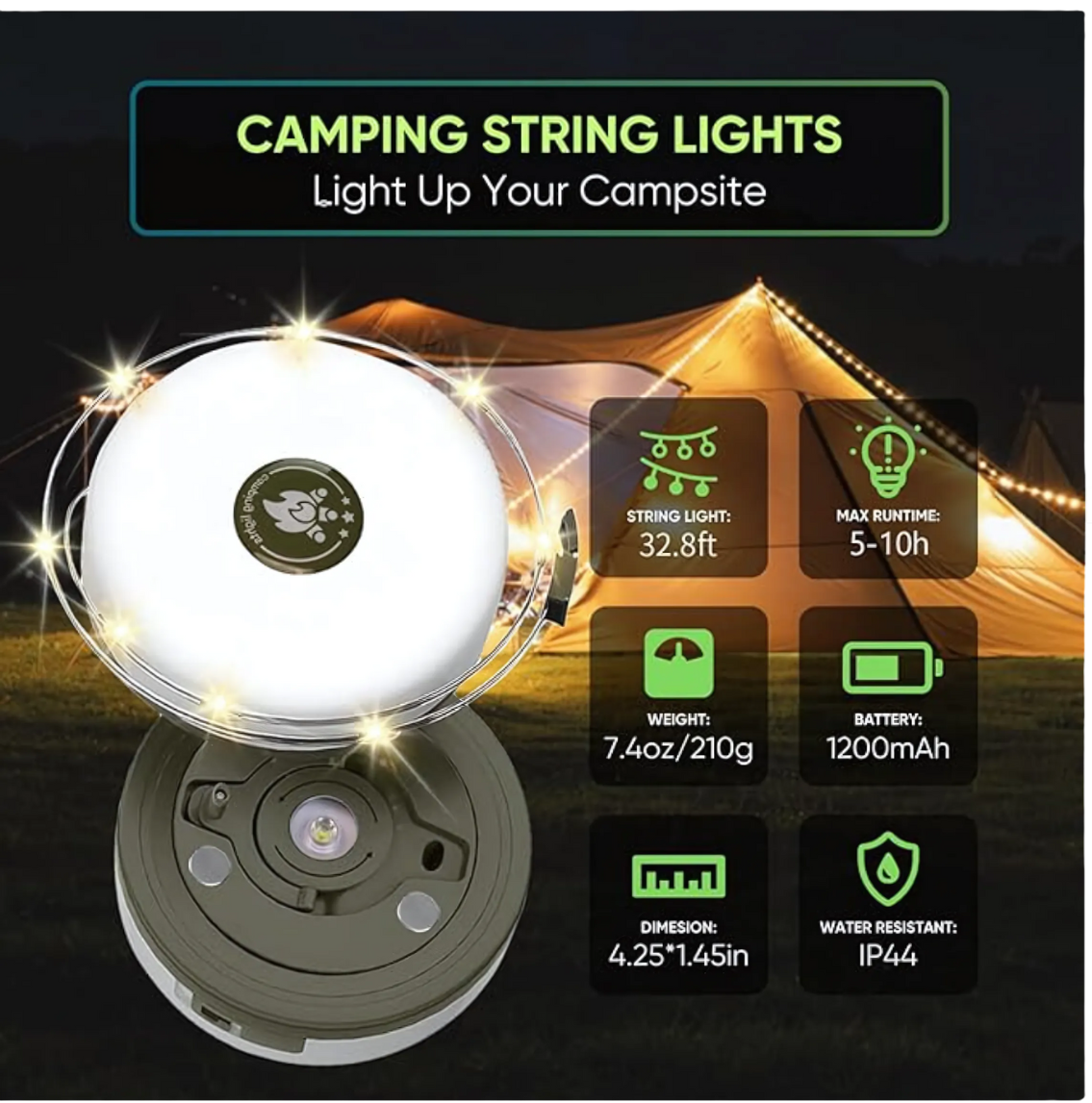 Portable LED Camping Lamp with Adjustable Brightness Modes